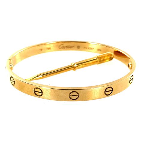 bracelet cartier love or jaune|genuine cartier love bracelet.